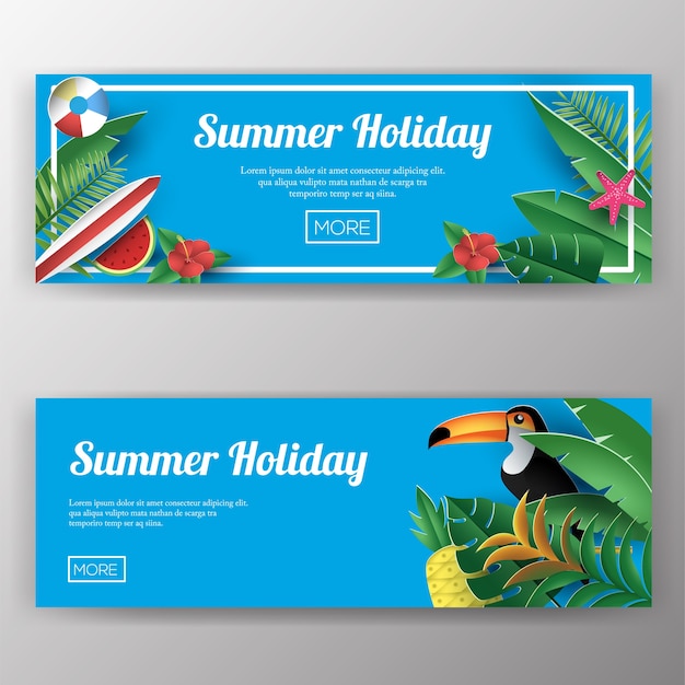 Summer holiday banner