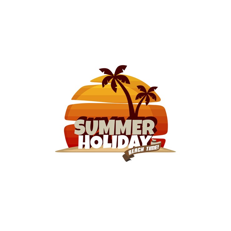Summer holiday beach vacation vector art