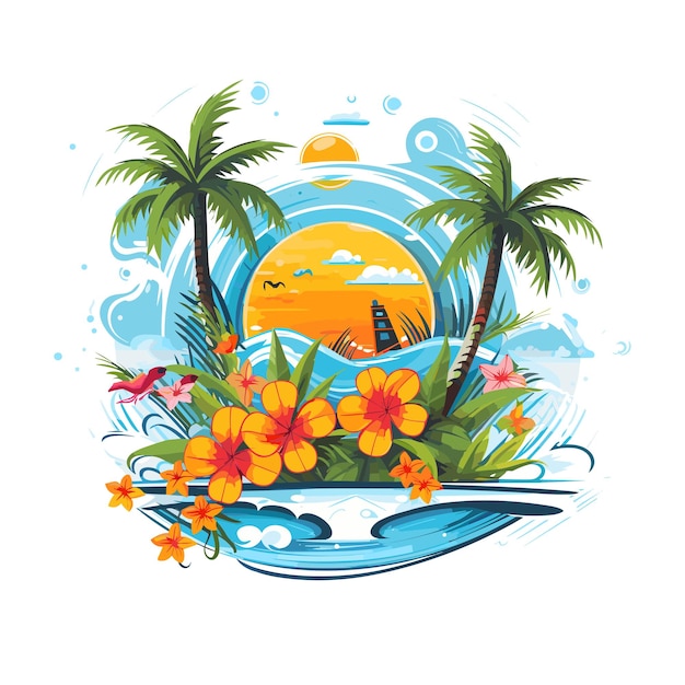 summer holiday clipart background