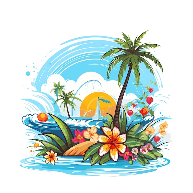 summer holiday clipart background