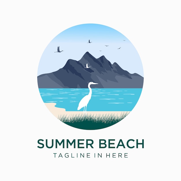 Summer holiday logo