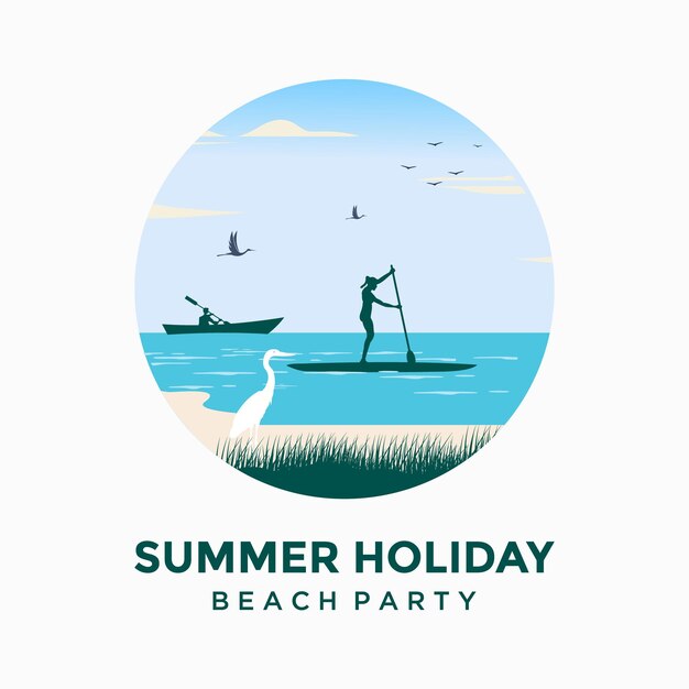 Vector summer holiday logo