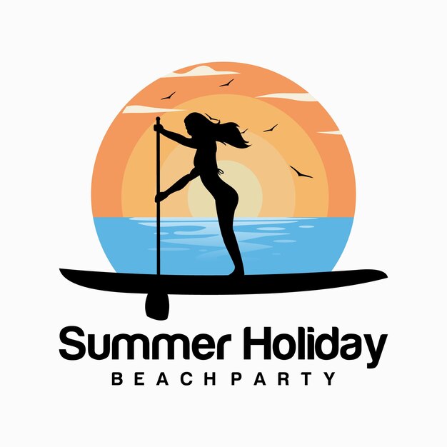 Summer holiday logo