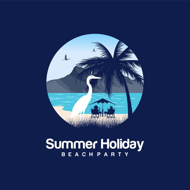 Summer holiday logo