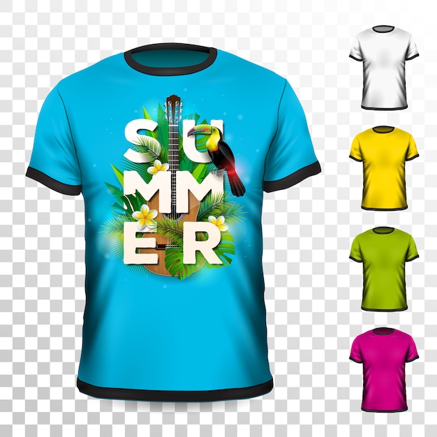 Вектор Дизайн летней праздничной футболки