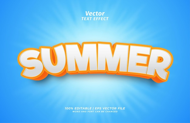 Summer holiday text effect style