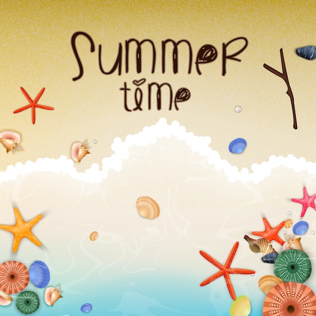 Vector summer holiday time poster