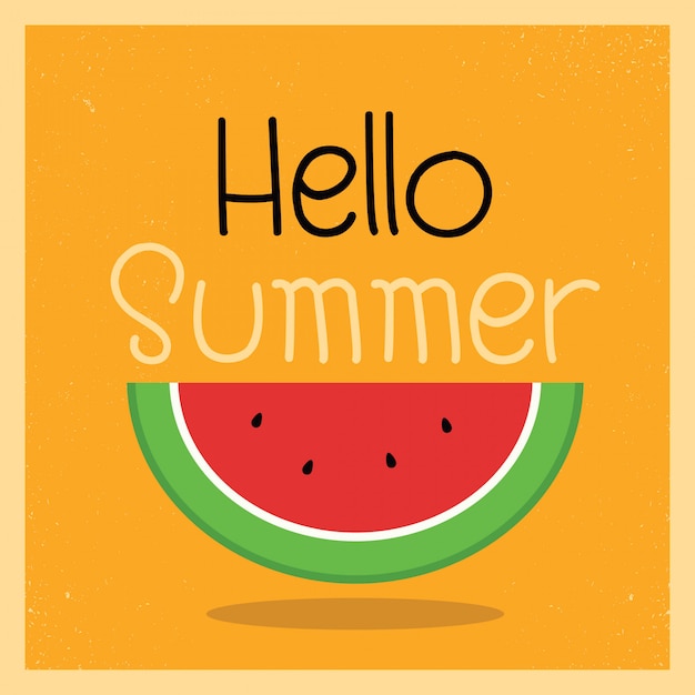 Vector summer holiday time retro square card