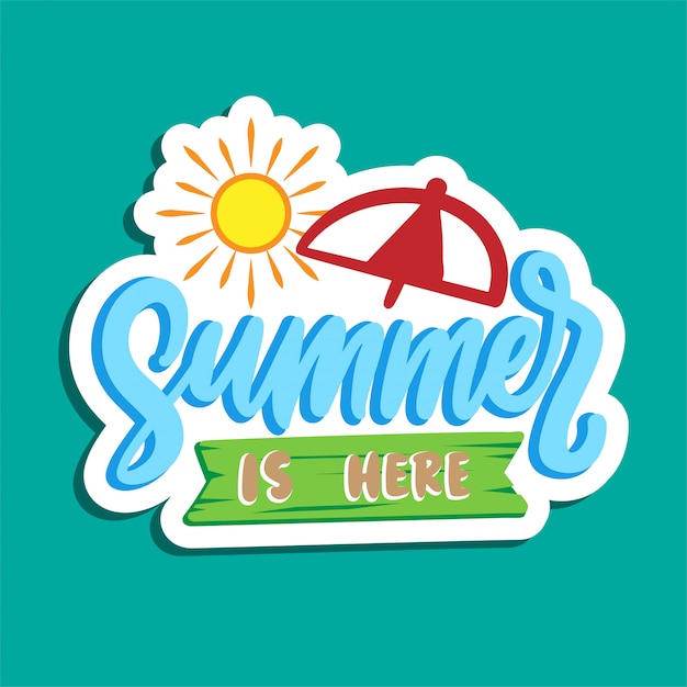 Summer holiday typography poster design