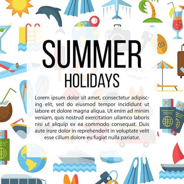 Summer holidays flat pattern