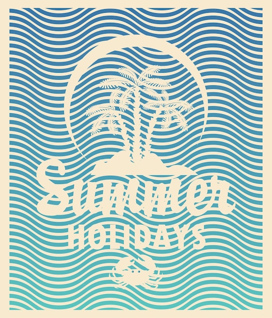 Vector summer holidays travel poster