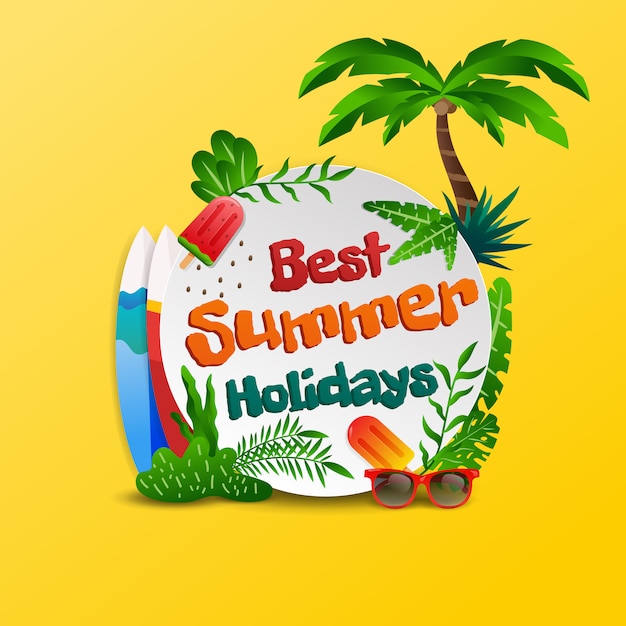 Summer holidays tropical beach background