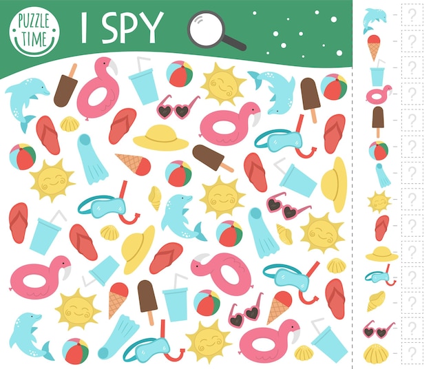 Summer i spy game for kids