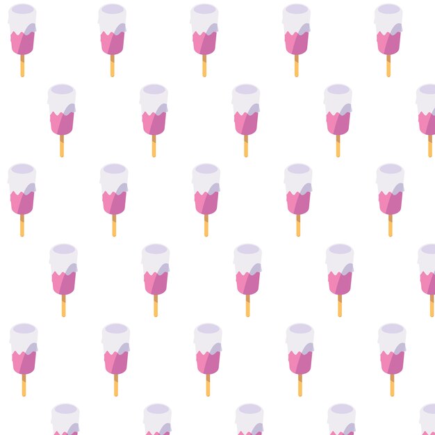 Summer ice creams in sticks pattern