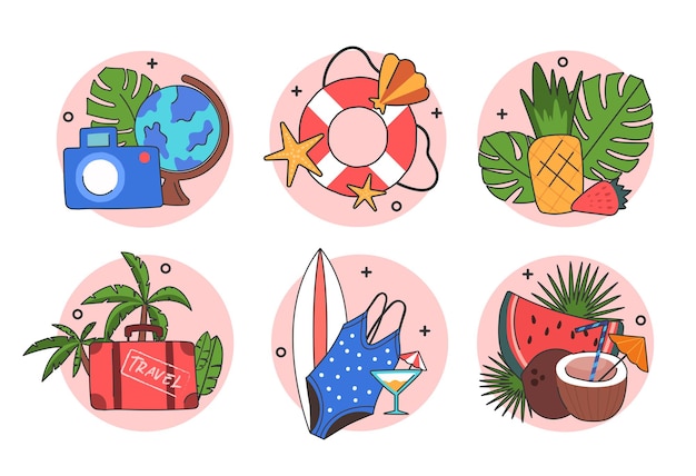 Set di icone estive
