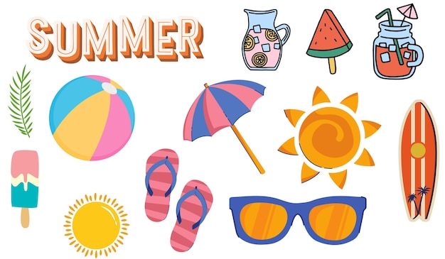 Summer icons ready to use