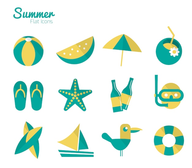 Summer Icons set 