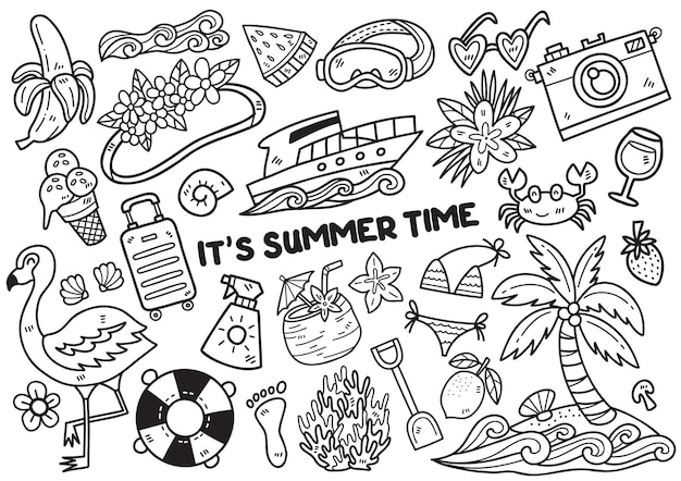 Summer illustration Vector for banner poster flyer