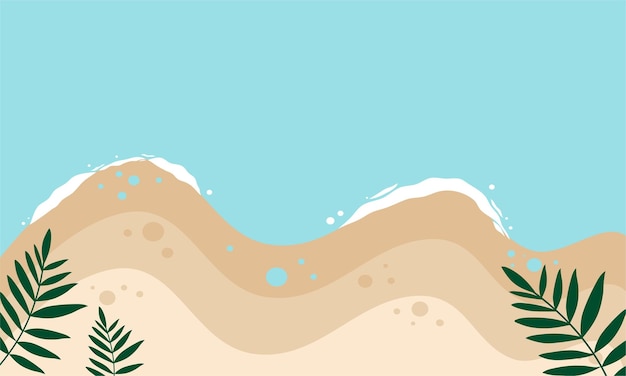 Vector summer illustration vector day for summer time background and summer vibes tropical beach background