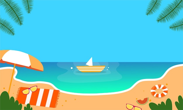 Summer illustration vector day for summer time background and summer vibesx9