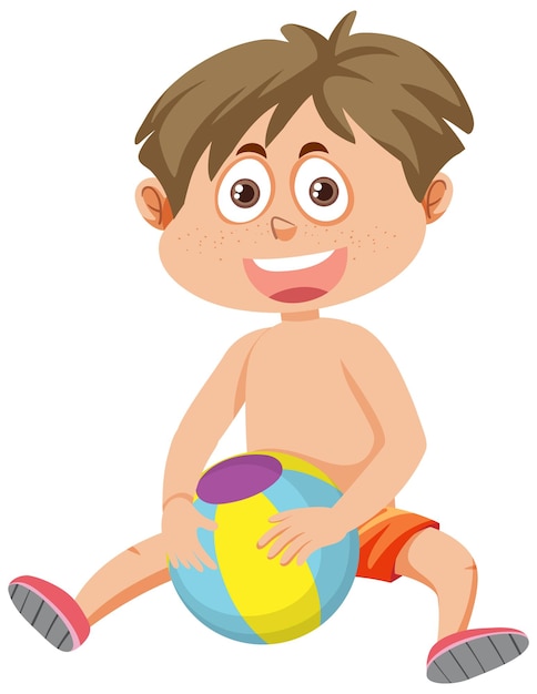 Summer kid cartoon character