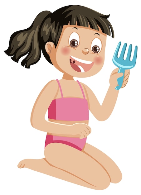 Vector summer kid cartoon character