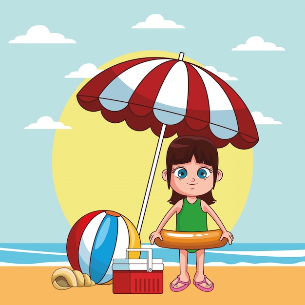 Vector summer kids cartoon