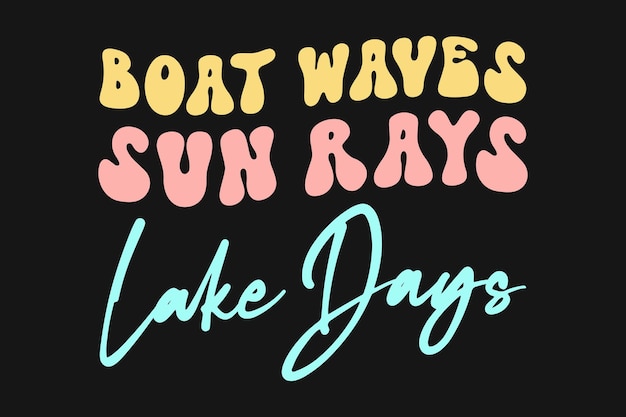 Summer lake retro vector tshirt design