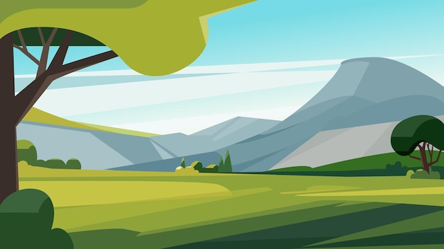 summer landscape with mountains. beautiful natural scenery.
