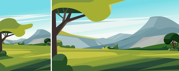 summer landscape with mountains