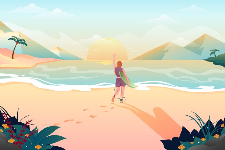 Vector summer landscape