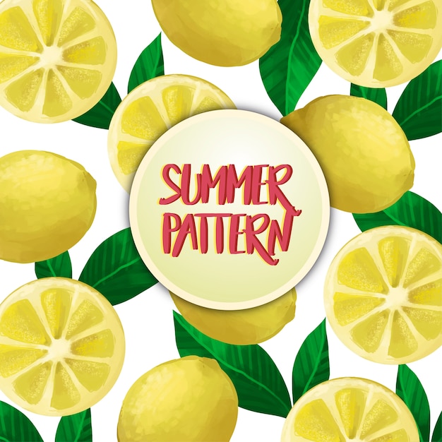 Vector summer lemon