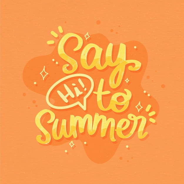 Vector summer lettering concept