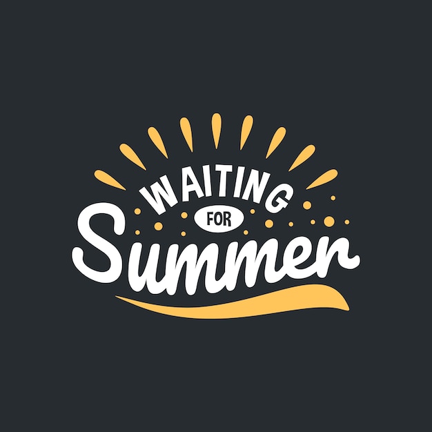 Summer lettering quotes typography design Hand written holiday of summer quote    