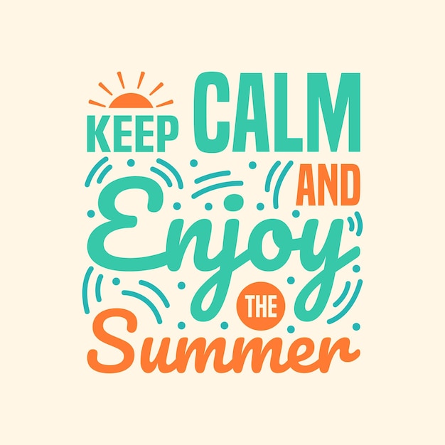 Summer lettering quotes typography design Hand written holiday of summer quote    