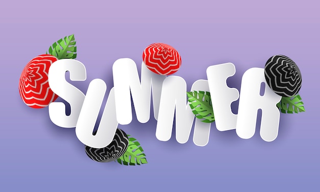 Vector summer lettering