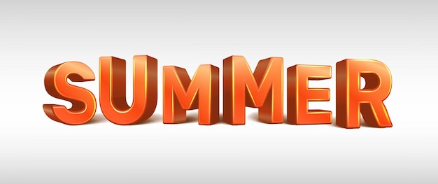 Vector summer letters isolated