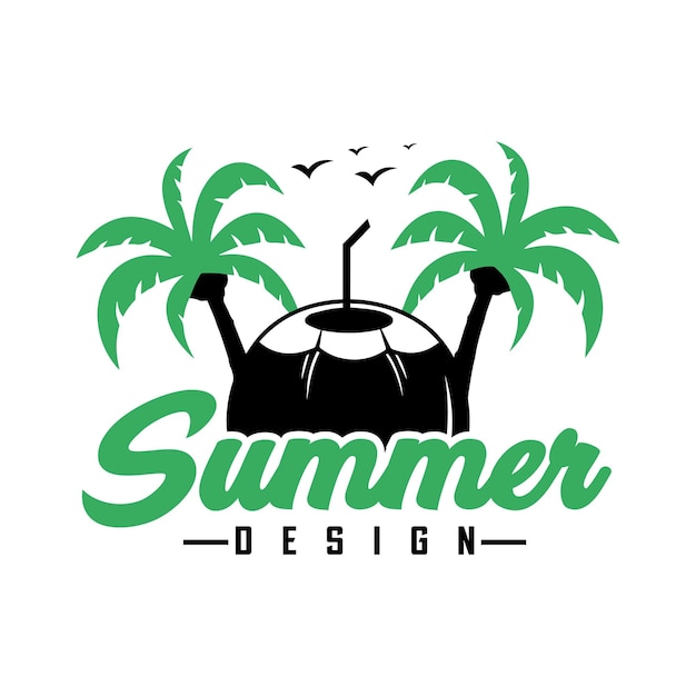 Vector summer logo design