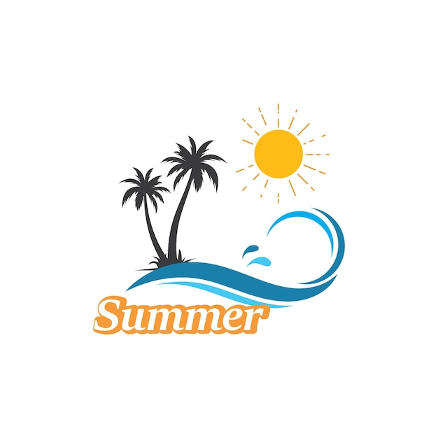 Summer logo icon vector illustration design