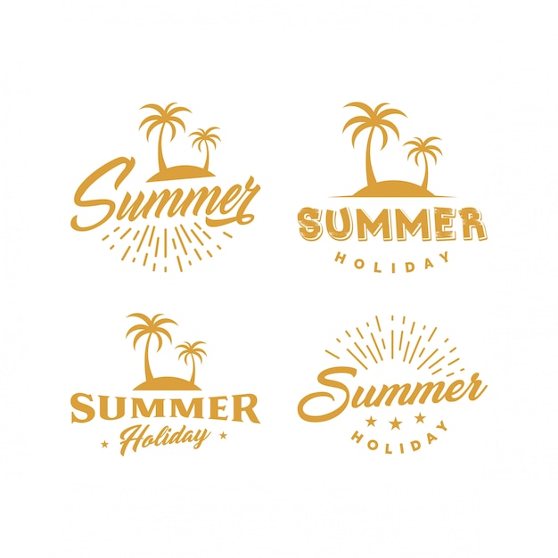 Summer logo illustration