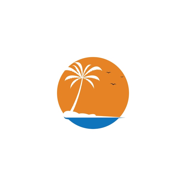 Summer logo vector icon template