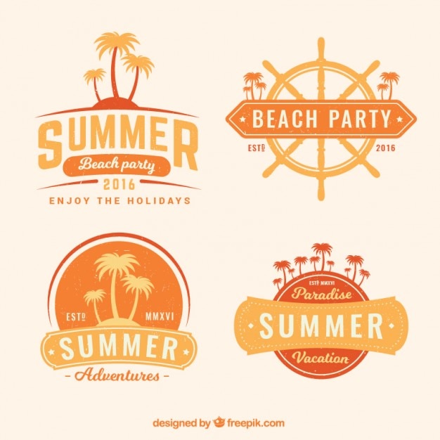 Vector summer logos