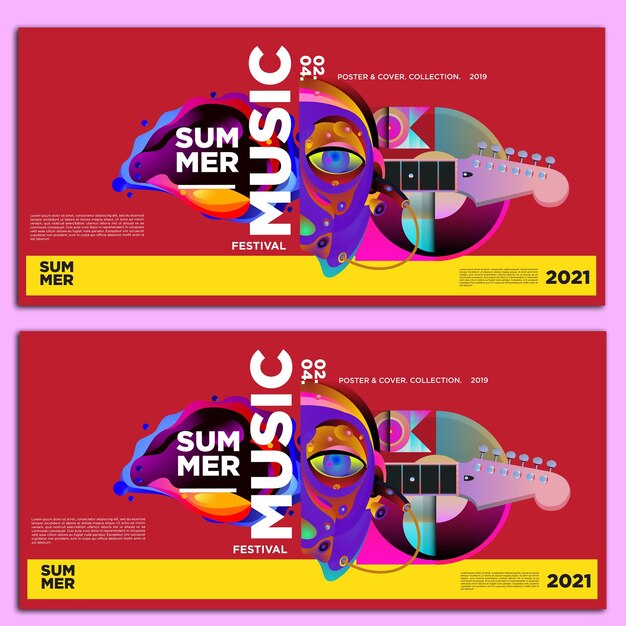 Summer Music fest background vector design