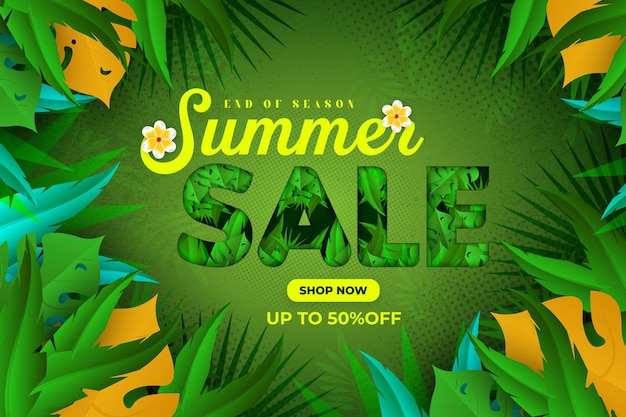 Summer offer sale social media banner