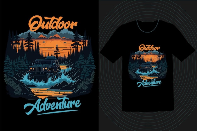 Summer Outdoor Adventure t shirt design