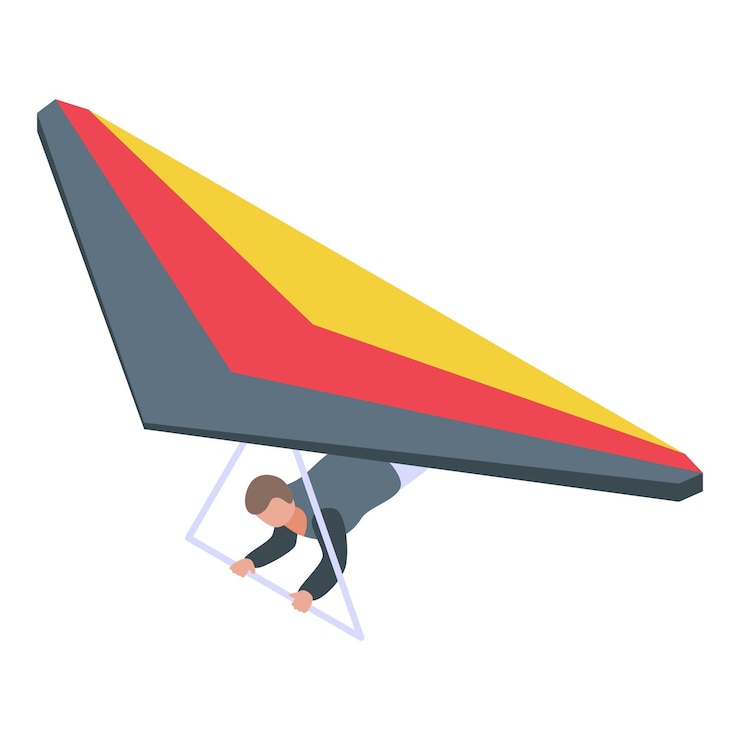 वेक्टर summer paraglider icon isometric of summer paraglider vector icon for web design isolated on white background