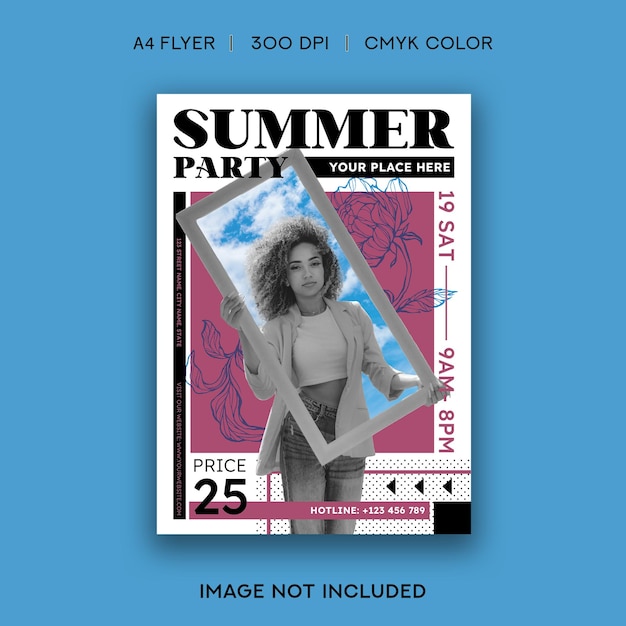 Vector summer party flyer