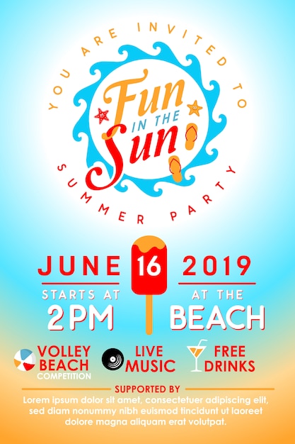 Summer party invitation