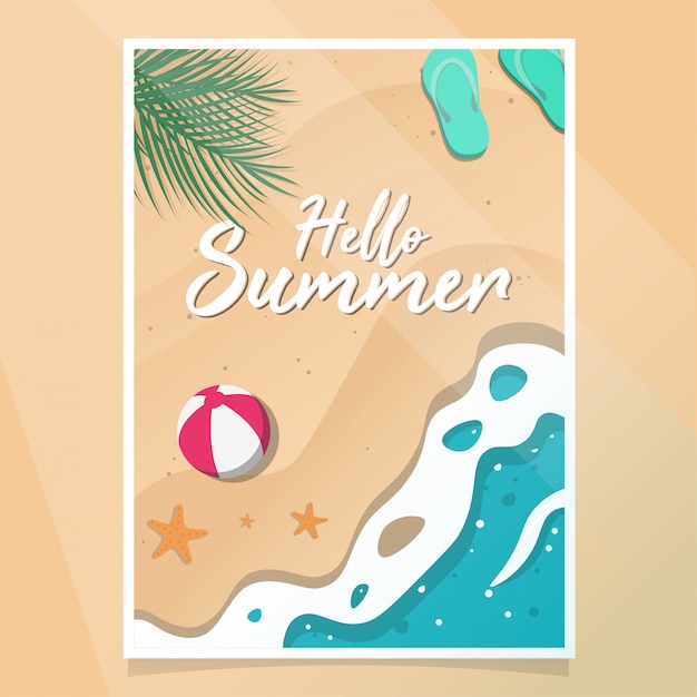 Summer party poster vector