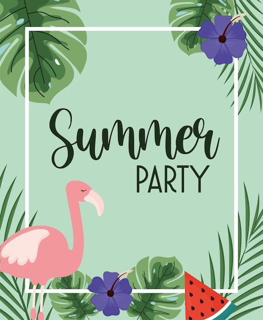 Vector summer party poster